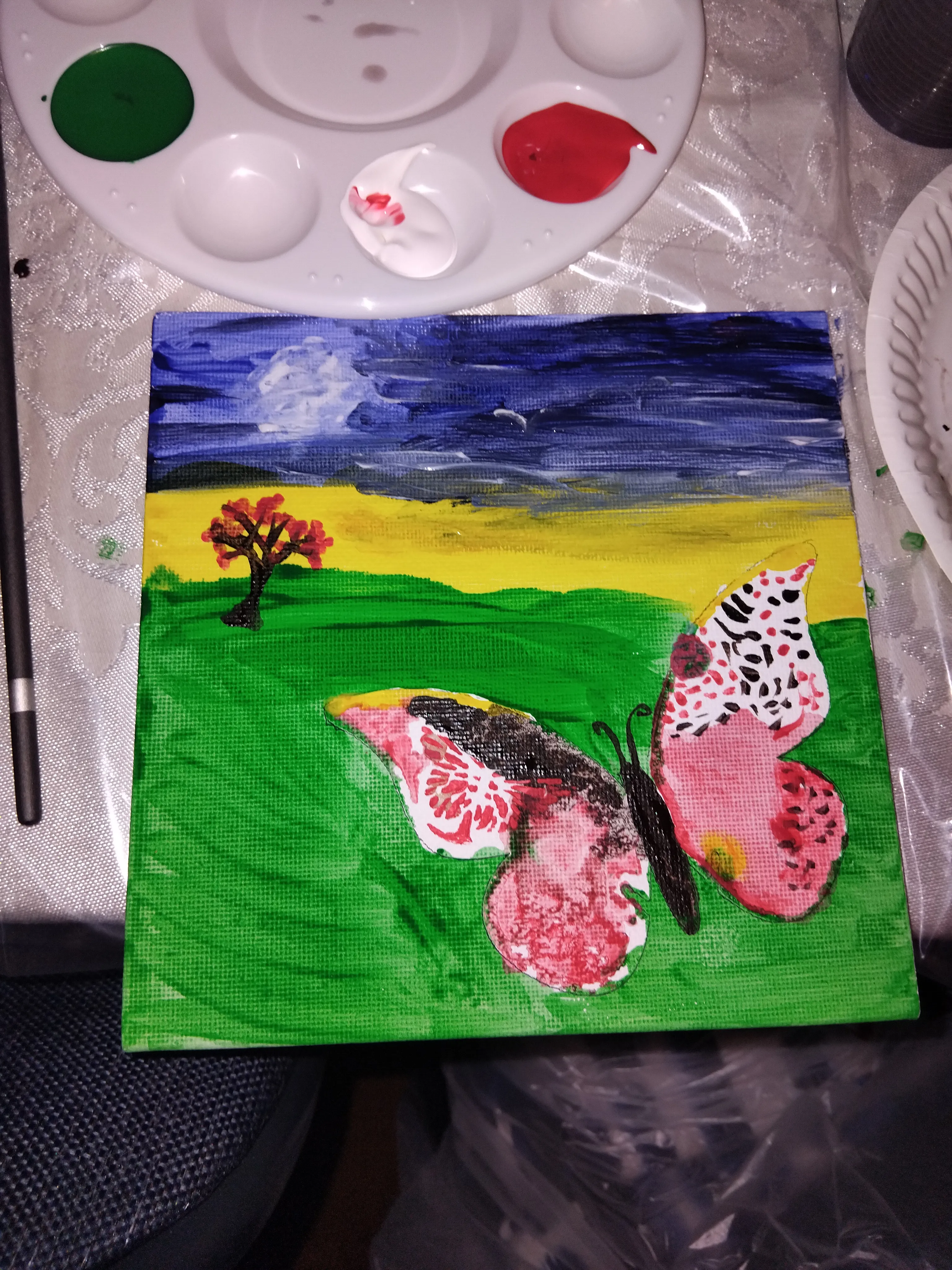 A painting created at one of Anna's easel parties