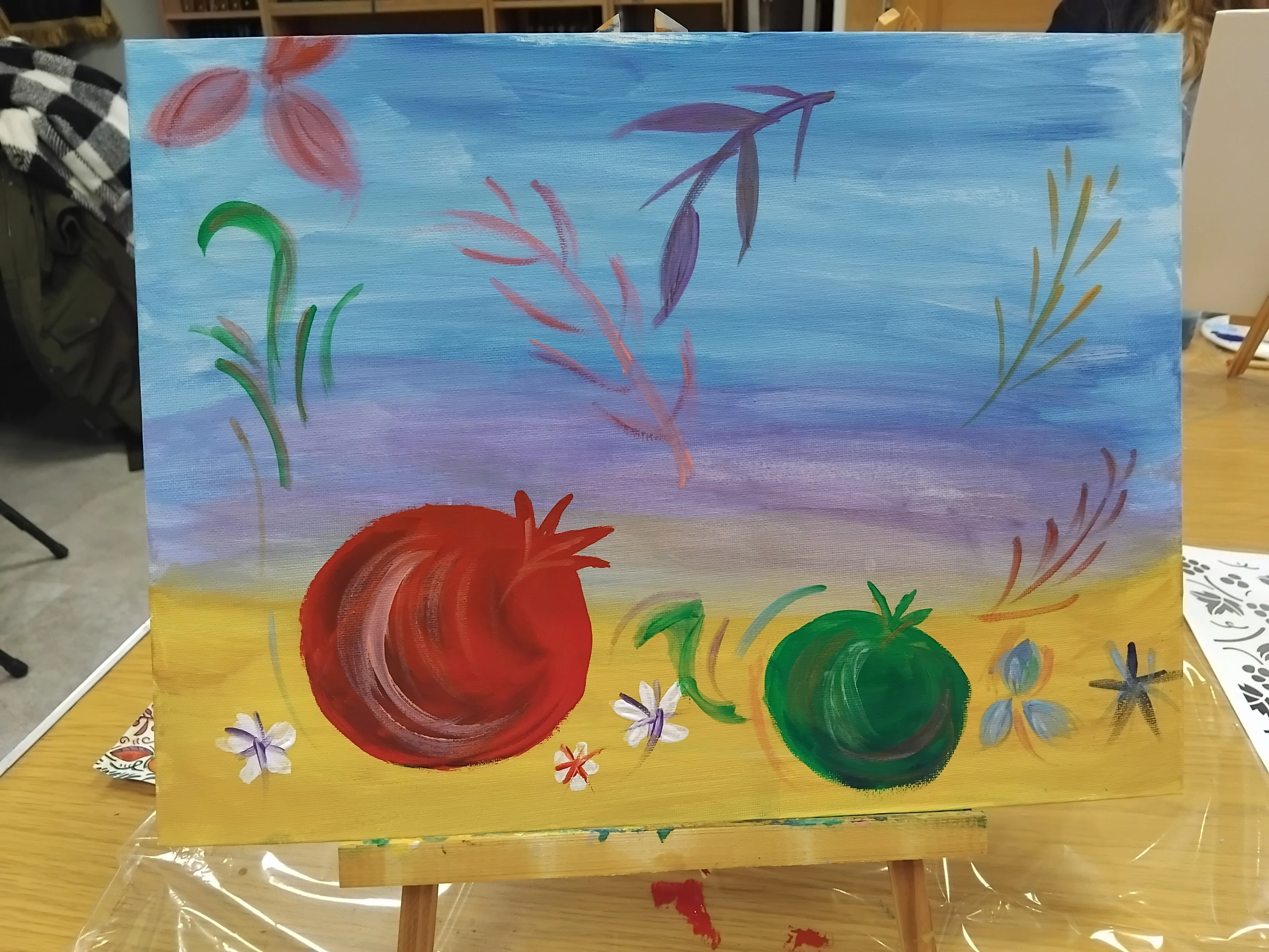 A painting created at one of Anna's easel parties